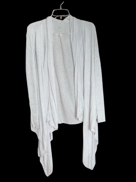 Lululemon Universal Wrap knit sweater cardigan Heathered White size 10 - Picture 6 of 8